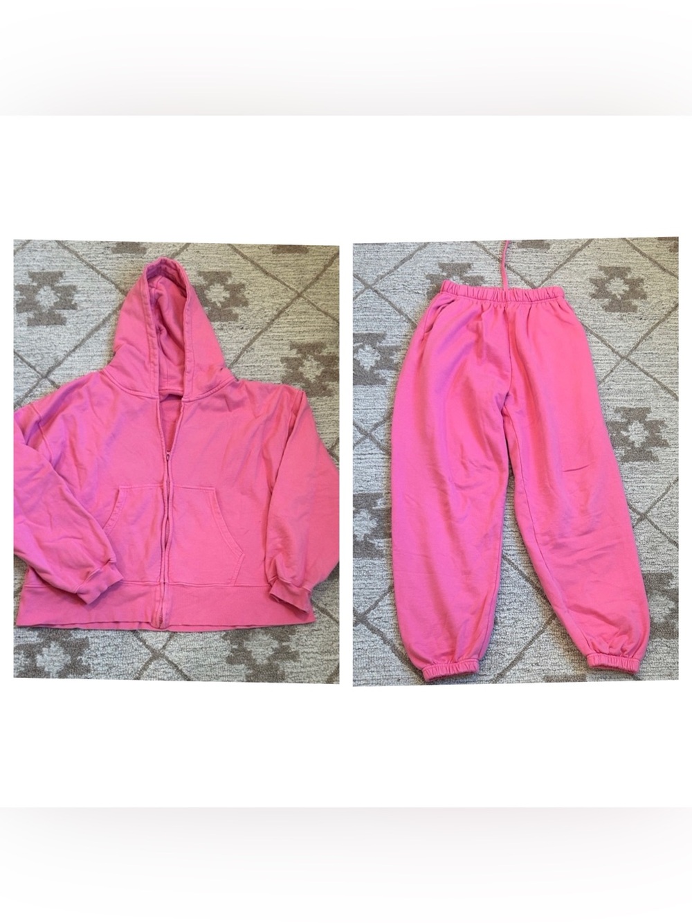 Daily Drills Pink XS/S Matching Sweatshirt and Sweatpants Set